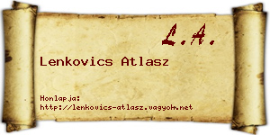 Lenkovics Atlasz névjegykártya